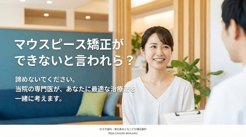 マウスピース矯正ができないと言われたら？