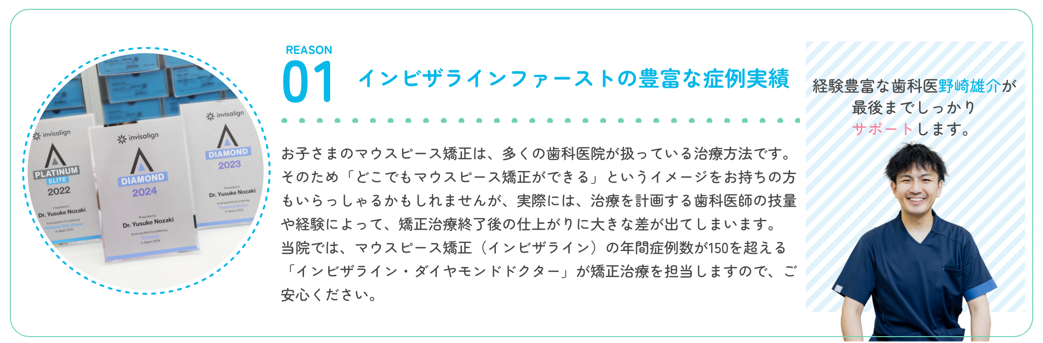 インビザラインファーストの豊富な症例実績