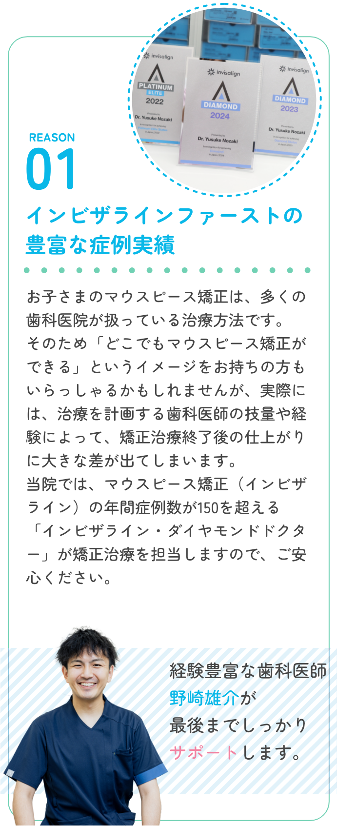 インビザラインファーストの豊富な症例実績